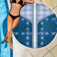Blue Hawaii Paniolo Quilt Motif Beach Blanket LT05 - Polynesian Pride