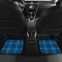 Blue Hawaii Paniolo Quilt Motif Car Mats LT05 Set 2pcs - Back Blue - Polynesian Pride
