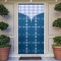 Blue Hawaii Paniolo Quilt Motif Door Cover LT05 Blue - Polynesian Pride