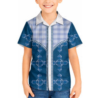 Blue Hawaii Paniolo Quilt Motif Hawaiian Shirt LT05 - Polynesian Pride