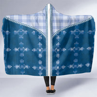 Blue Hawaii Paniolo Quilt Motif Hooded Blanket LT05 One Size Blue - Polynesian Pride