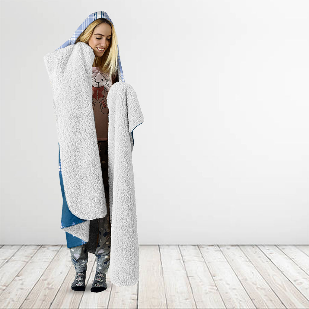 Blue Hawaii Paniolo Quilt Motif Hooded Blanket LT05 - Polynesian Pride