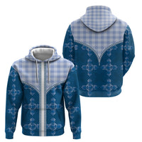 Blue Hawaii Paniolo Quilt Motif Hoodie LT05 - Polynesian Pride