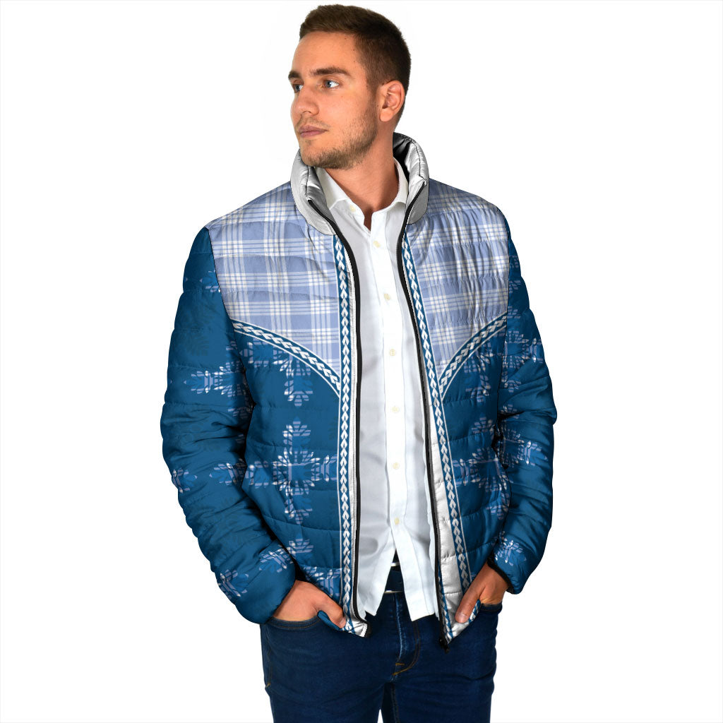 Blue Hawaii Paniolo Quilt Motif Padded Jacket LT05 - Polynesian Pride