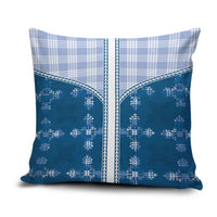 Blue Hawaii Paniolo Quilt Motif Pillow Cover LT05 Blue - Polynesian Pride