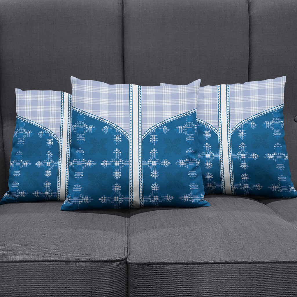 Blue Hawaii Paniolo Quilt Motif Pillow Cover LT05 - Polynesian Pride