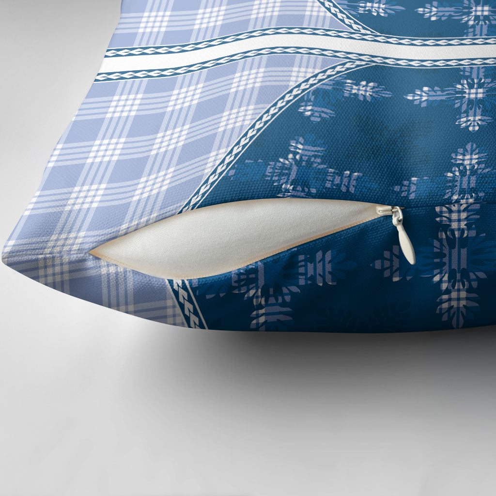 Blue Hawaii Paniolo Quilt Motif Pillow Cover LT05 - Polynesian Pride