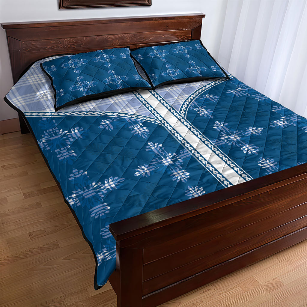 Blue Hawaii Paniolo Quilt Motif Quilt Bed Set LT05 - Polynesian Pride