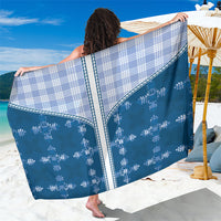 Blue Hawaii Paniolo Quilt Motif Sarong LT05 One Size 44 x 66 inches Blue - Polynesian Pride