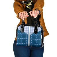 Blue Hawaii Paniolo Quilt Motif Shoulder Handbag LT05 One Size Blue - Polynesian Pride
