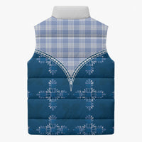 Blue Hawaii Paniolo Quilt Motif Sleeveless Puffer Jacket LT05 - Polynesian Pride