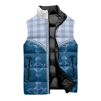 Blue Hawaii Paniolo Quilt Motif Sleeveless Puffer Jacket LT05 - Polynesian Pride