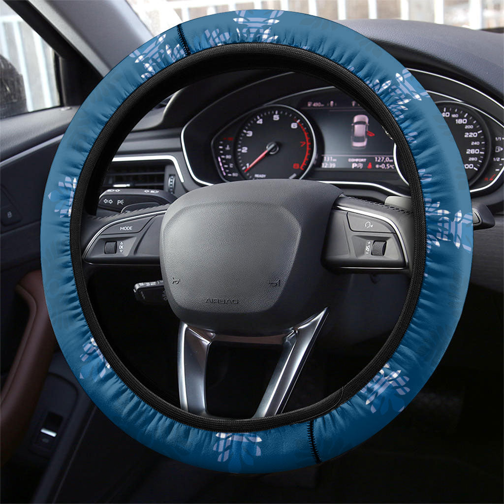 Blue Hawaii Paniolo Quilt Motif Steering Wheel Cover LT05 - Polynesian Pride