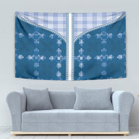 Blue Hawaii Paniolo Quilt Motif Tapestry LT05 - Polynesian Pride