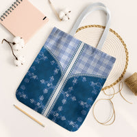 Blue Hawaii Paniolo Quilt Motif Tote Bag LT05 White Strap One Size Blue - Polynesian Pride