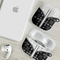 Black Hawaii Paniolo Quilt Motif AirPods Case LT05 - Polynesian Pride