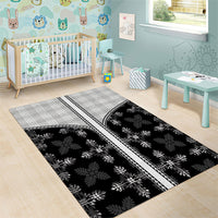 Black Hawaii Paniolo Quilt Motif Area Rug LT05 - Polynesian Pride