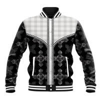 Black Hawaii Paniolo Quilt Motif Baseball Jacket LT05 Unisex Black - Polynesian Pride