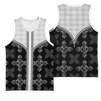 Black Hawaii Paniolo Quilt Motif Basketball Jersey LT05 - Polynesian Pride