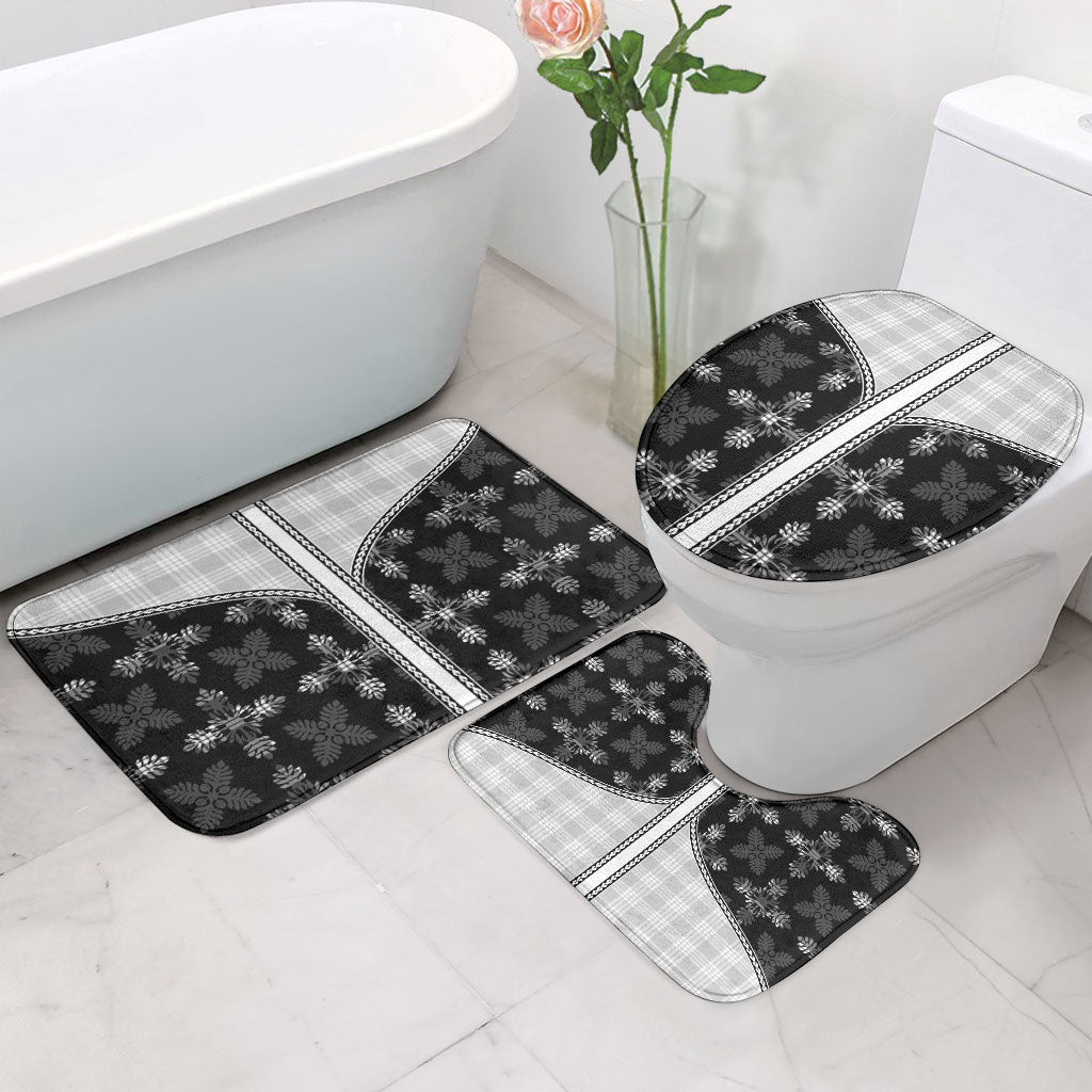 Black Hawaii Paniolo Quilt Motif Bathroom Set LT05 - Polynesian Pride