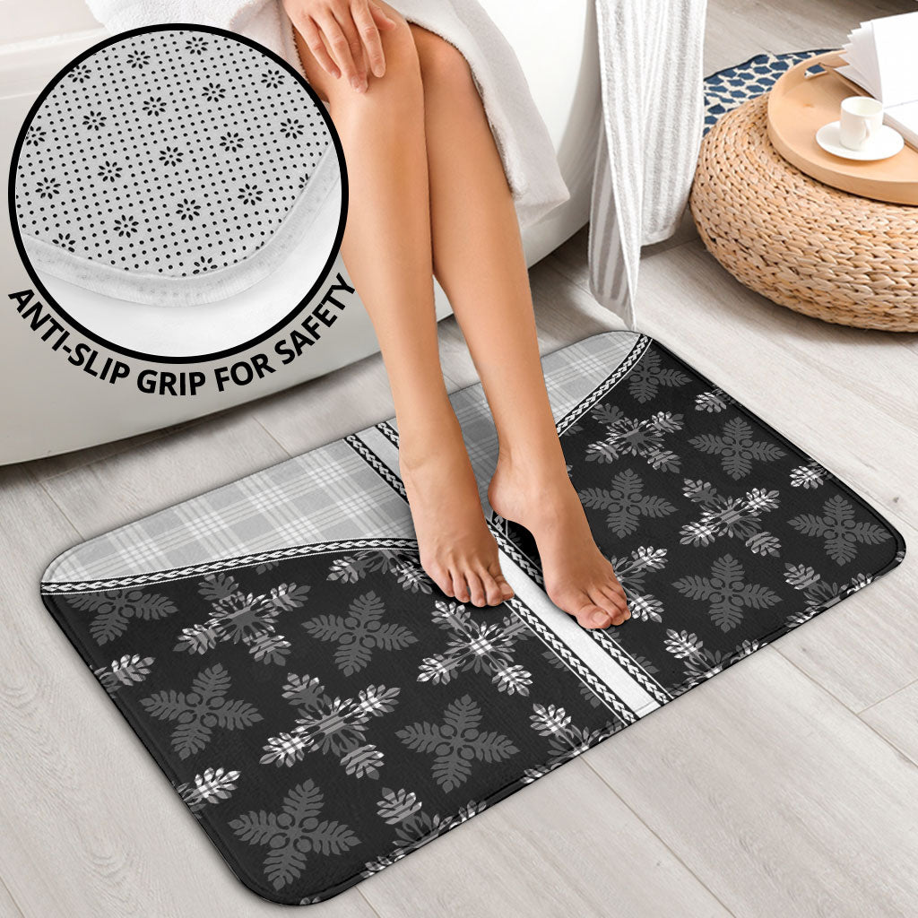 Black Hawaii Paniolo Quilt Motif Bathroom Set LT05 - Polynesian Pride