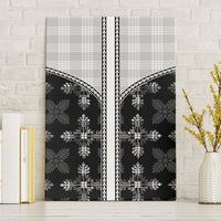 Black Hawaii Paniolo Quilt Motif Canvas Wall Art LT05 Without Frame Black - Polynesian Pride