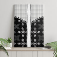 Black Hawaii Paniolo Quilt Motif Canvas Wall Art LT05 - Polynesian Pride