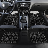 Black Hawaii Paniolo Quilt Motif Car Mats LT05 Set 4pcs Black - Polynesian Pride
