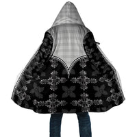 Black Hawaii Paniolo Quilt Motif Cloak LT05 Unisex Black - Polynesian Pride