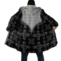 Black Hawaii Paniolo Quilt Motif Cloak LT05 - Polynesian Pride