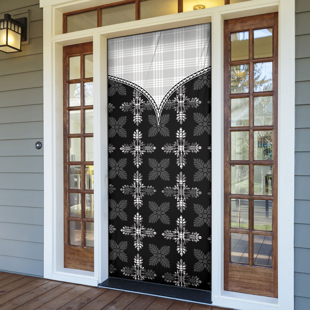 Black Hawaii Paniolo Quilt Motif Door Cover LT05 - Polynesian Pride