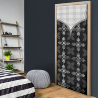 Black Hawaii Paniolo Quilt Motif Door Cover LT05 - Polynesian Pride
