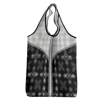 Black Hawaii Paniolo Quilt Motif Grocery Bag LT05 - Polynesian Pride