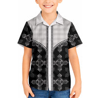Black Hawaii Paniolo Quilt Motif Hawaiian Shirt LT05 - Polynesian Pride