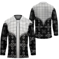 Black Hawaii Paniolo Quilt Motif Hockey Jersey LT05 - Polynesian Pride