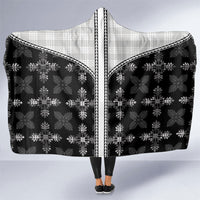 Black Hawaii Paniolo Quilt Motif Hooded Blanket LT05 One Size Black - Polynesian Pride