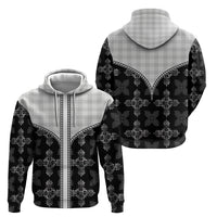Black Hawaii Paniolo Quilt Motif Hoodie LT05 - Polynesian Pride