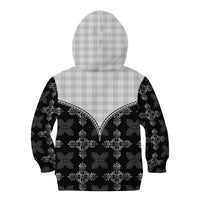 Black Hawaii Paniolo Quilt Motif Kid Hoodie LT05 - Polynesian Pride