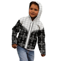 Black Hawaii Paniolo Quilt Motif Kid Hoodie LT05 - Polynesian Pride