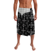 Black Hawaii Paniolo Quilt Motif Lavalava LT05 Black - Polynesian Pride
