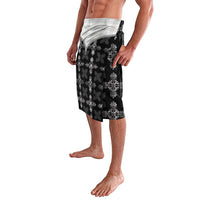 Black Hawaii Paniolo Quilt Motif Lavalava LT05 - Polynesian Pride