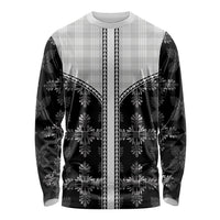 Black Hawaii Paniolo Quilt Motif Long Sleeve Shirt LT05 Unisex Black - Polynesian Pride