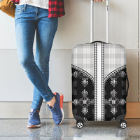 Black Hawaii Paniolo Quilt Motif Luggage Cover LT05 - Polynesian Pride
