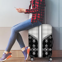 Black Hawaii Paniolo Quilt Motif Luggage Cover LT05 - Polynesian Pride