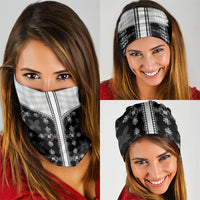 Black Hawaii Paniolo Quilt Motif Neck Gaiter LT05 - Polynesian Pride