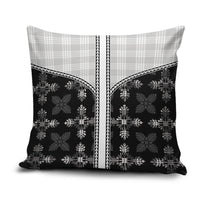 Black Hawaii Paniolo Quilt Motif Pillow Cover LT05 Black - Polynesian Pride