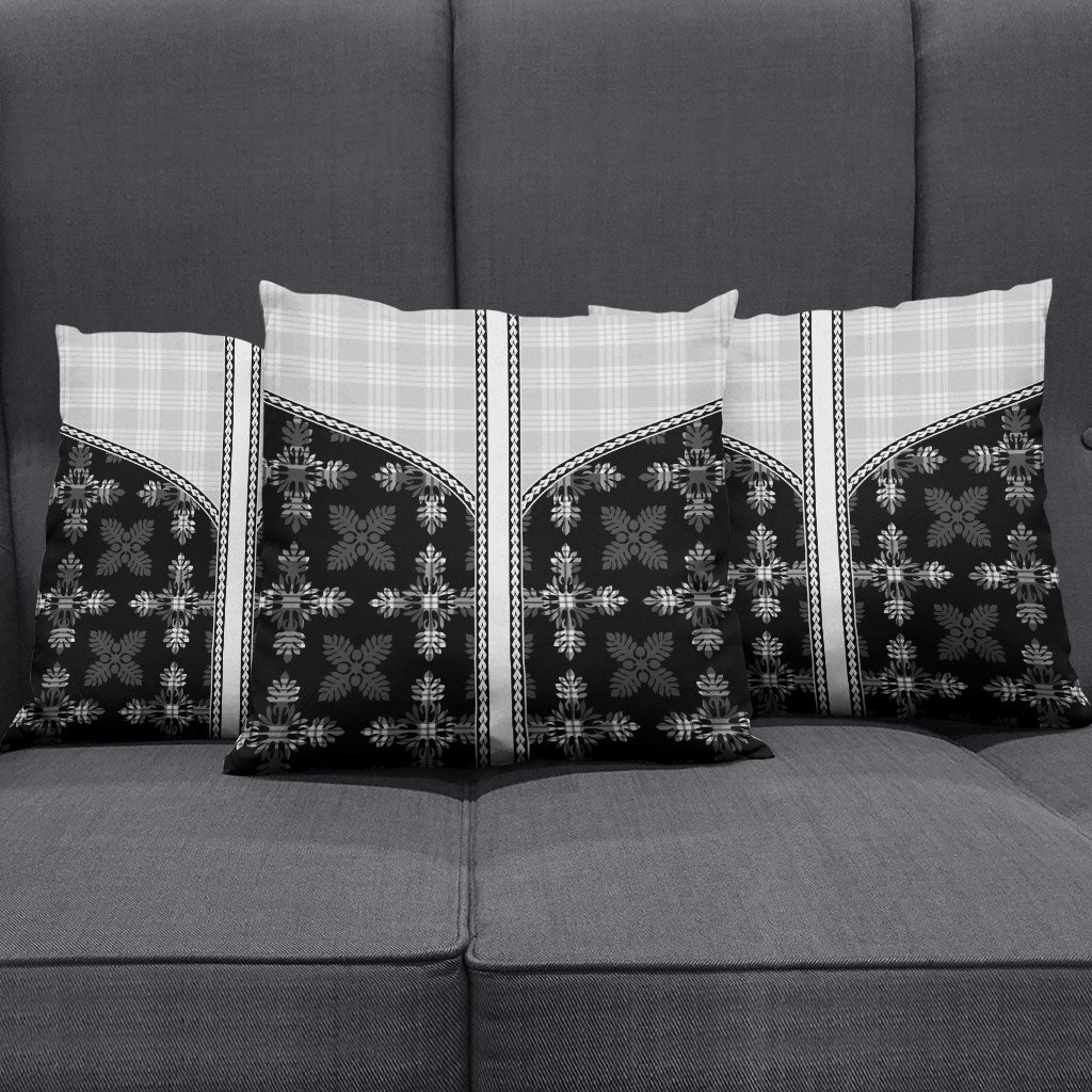 Black Hawaii Paniolo Quilt Motif Pillow Cover LT05 - Polynesian Pride