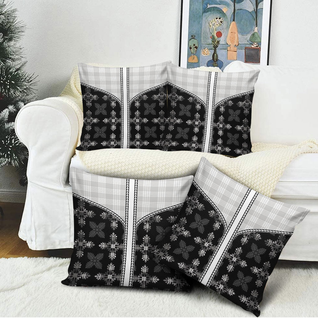 Black Hawaii Paniolo Quilt Motif Pillow Cover LT05 - Polynesian Pride