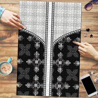 Black Hawaii Paniolo Quilt Motif Puzzle LT05 Black - Polynesian Pride