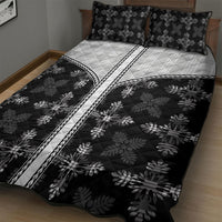 Black Hawaii Paniolo Quilt Motif Quilt Bed Set LT05 - Polynesian Pride